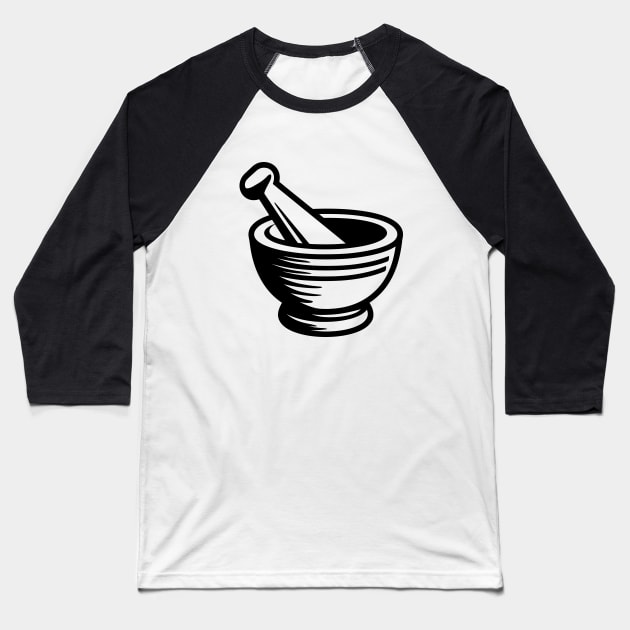 Mortar and Pestle Baseball T-Shirt by KayBee Gift Shop